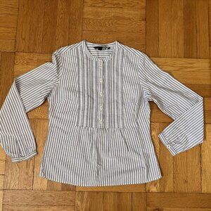 Boden Shirt Purple White Stripes Size 12